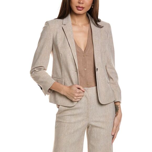 Theory Jackets & Blazers - Theory Womens  Shrunken Blazer, Beige
